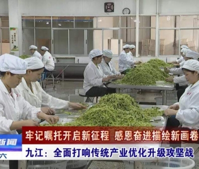 【九江新聞?lì)^條】用三年時(shí)間基本完成傳統(tǒng)企業(yè)優(yōu)化升級(jí) 構(gòu)建九江更具競(jìng)爭(zhēng)力的現(xiàn)代產(chǎn)業(yè)體系